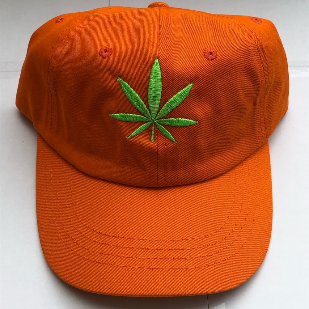 COPY - Orange hat with embroidered detail